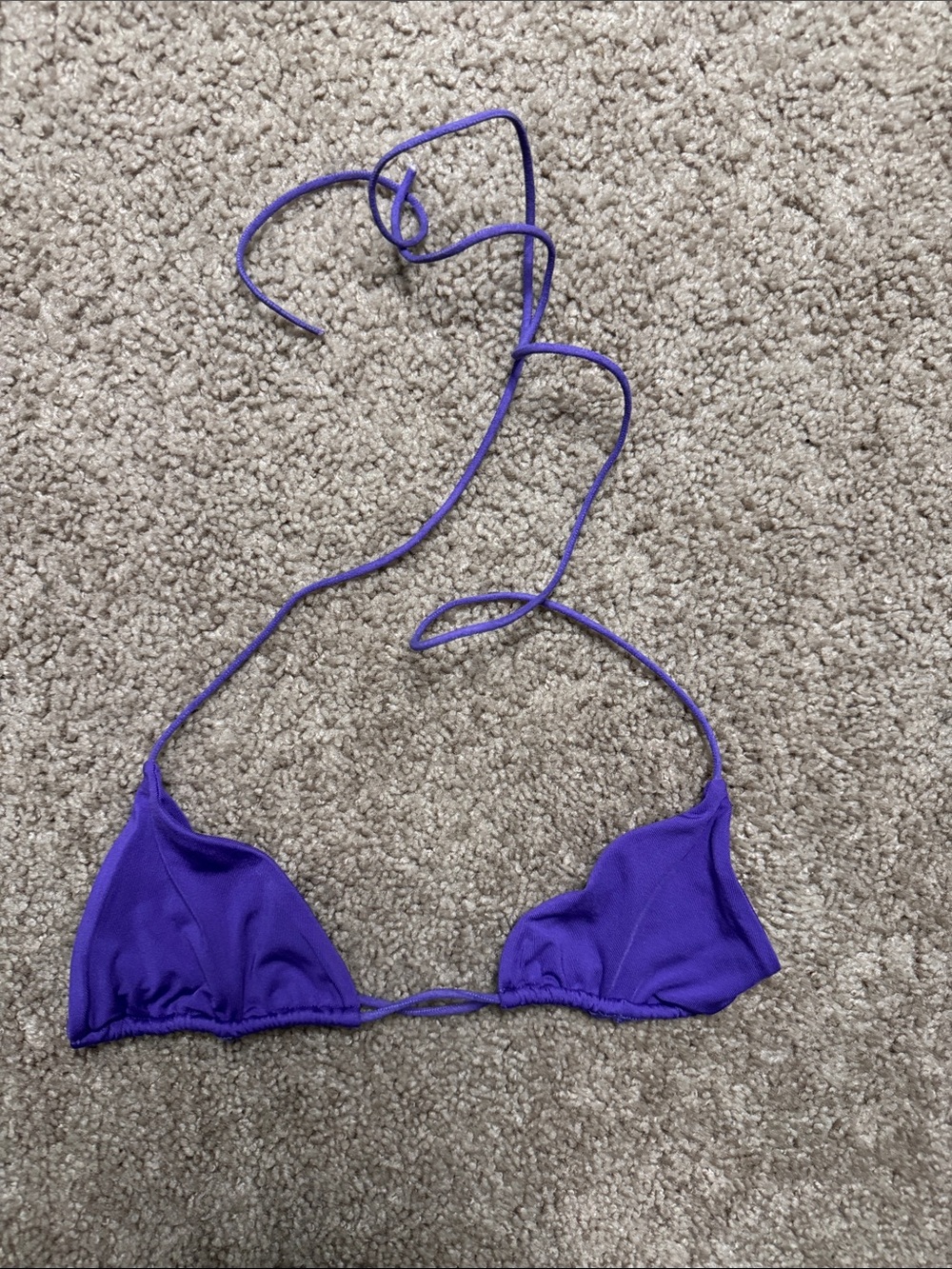 Purple Triangle String Bikini Top - Women
